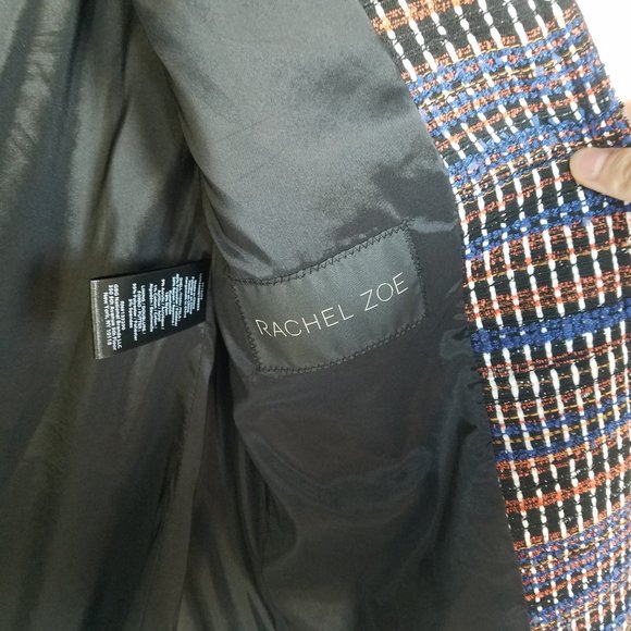 Rachel Zoe Henri Tweed Fringe Blazer Jacket - Picture 8 of 16